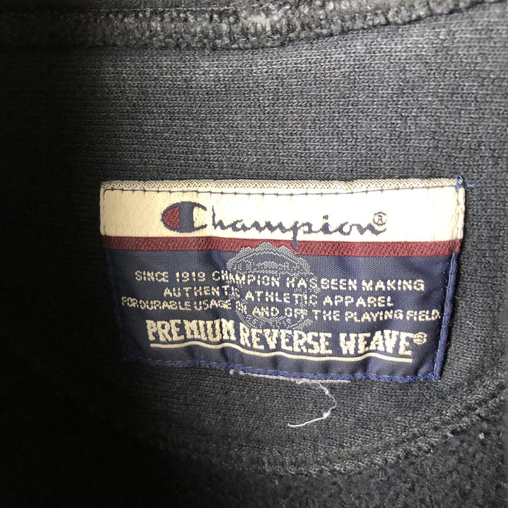 2000'S Champion Premium Reverse Weave Triple Print College Sweatshirt Pullover Hoodie, Men's XXL equivalent. unclear black type Vintage Second Hand