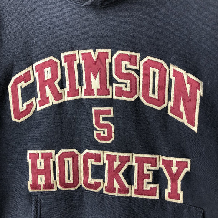 2000'S Champion Premium Reverse Weave Triple Print College Sweatshirt Pullover Hoodie, Men's XXL equivalent. unclear black type Vintage Second Hand