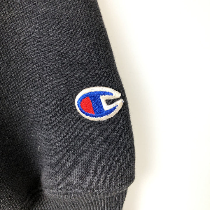 2000'S Champion Premium Reverse Weave Triple Print College Sweatshirt Pullover Hoodie, Men's XXL equivalent. unclear black type Vintage Second Hand