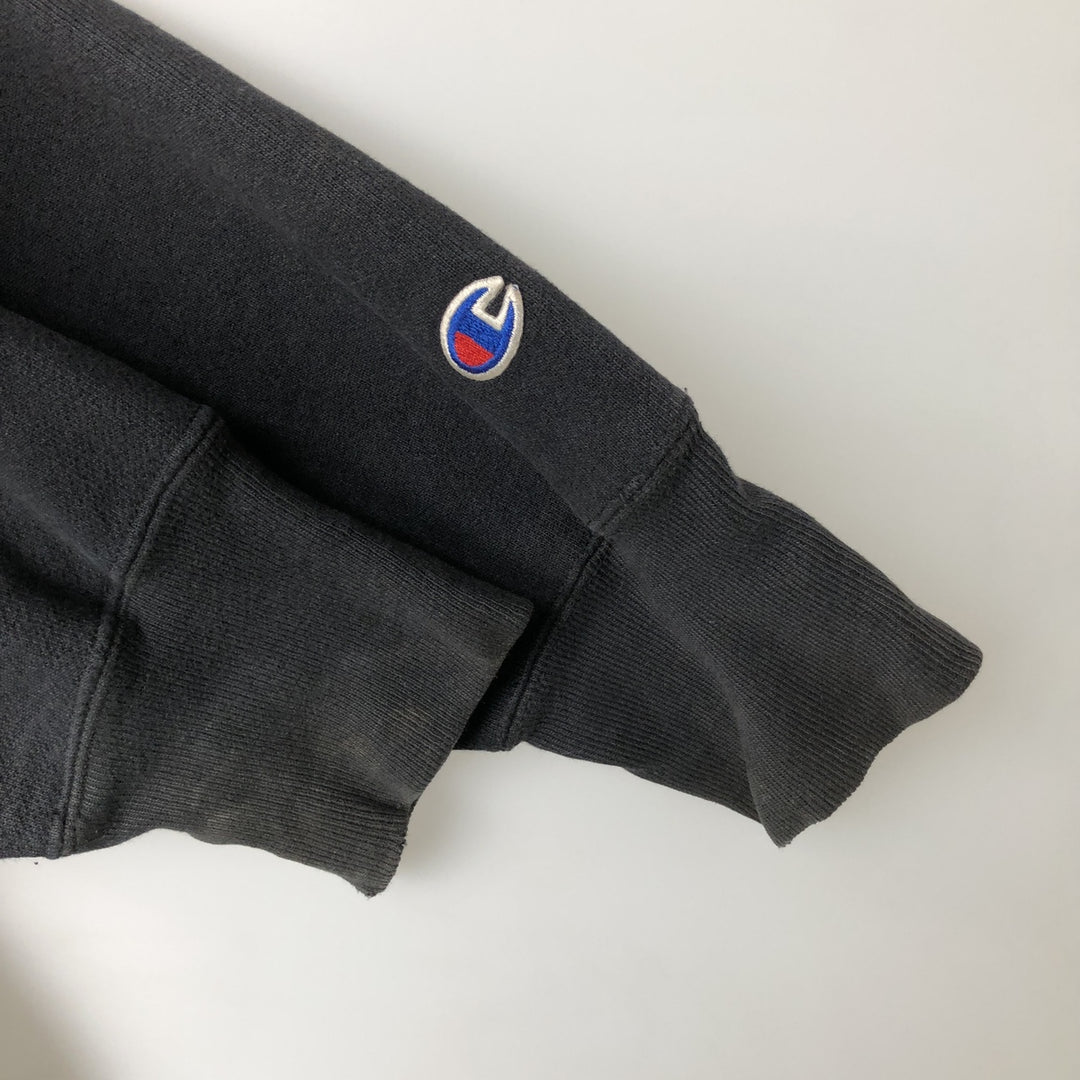 2000'S Champion Premium Reverse Weave Triple Print College Sweatshirt Pullover Hoodie, Men's XXL equivalent. unclear black type Vintage Second Hand