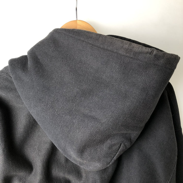 2000'S Champion Premium Reverse Weave Triple Print College Sweatshirt Pullover Hoodie, Men's XXL equivalent. unclear black type Vintage Second Hand