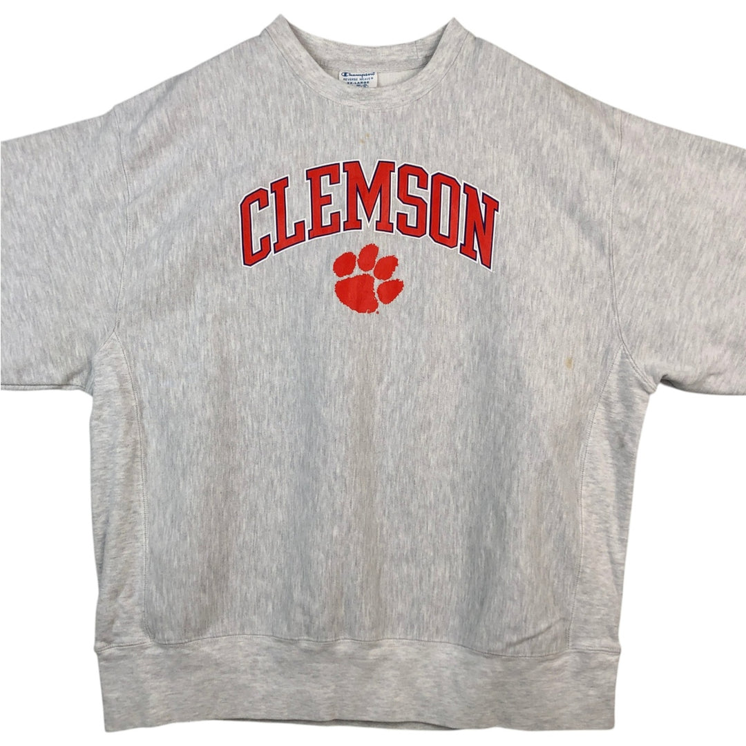 Champion Reverse Weave Print Sweatshirt, Men's XXL cotton white type Vintage Second Hand