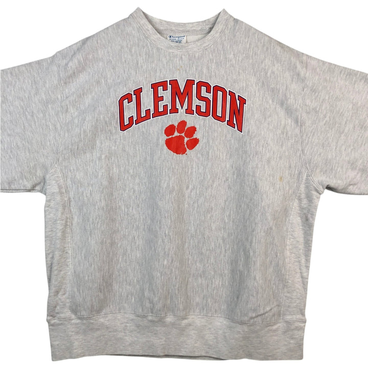 Champion Reverse Weave Print Sweatshirt, Men's XXL cotton white type Vintage Second Hand