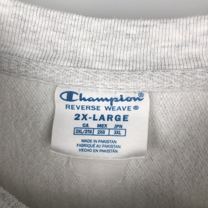 Champion Reverse Weave Print Sweatshirt, Men's XXL cotton white type Vintage Second Hand