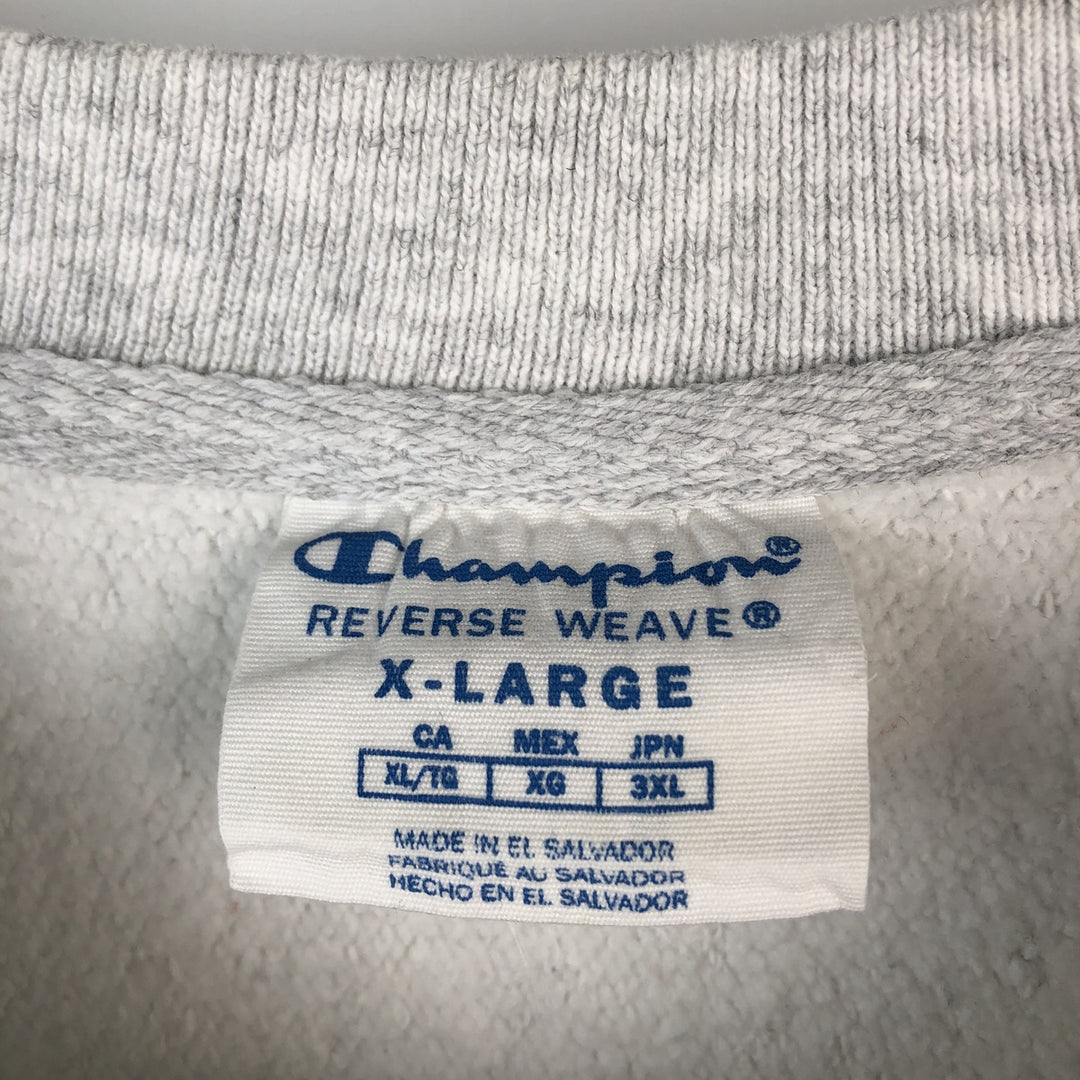 Champion REVERSE WEAVE Reverse Weave Printed Sweatshirt Trainer Men's XL cotton white type Vintage Second Hand