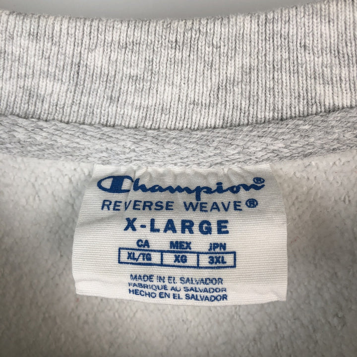 Champion REVERSE WEAVE Reverse Weave Printed Sweatshirt Trainer Men's XL cotton white type Vintage Second Hand