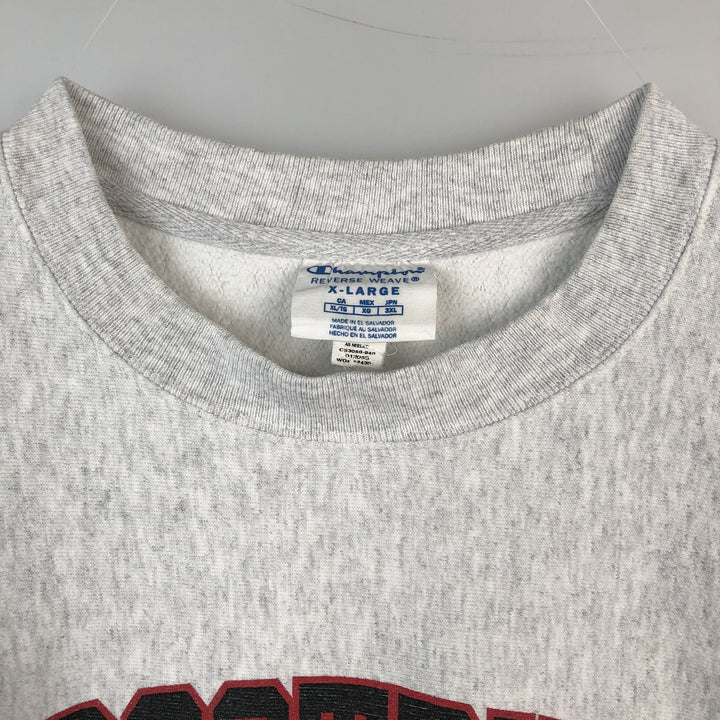 Champion REVERSE WEAVE Reverse Weave Printed Sweatshirt Trainer Men's XL cotton white type Vintage Second Hand