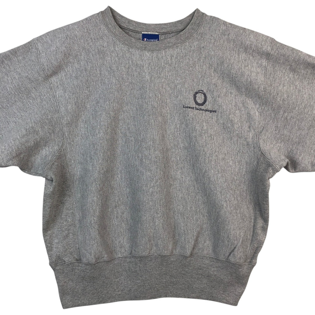 2000'S Champion Reverse Weave Advertising Sweatshirt (Men's Size M) cotton gray type Vintage Second Hand