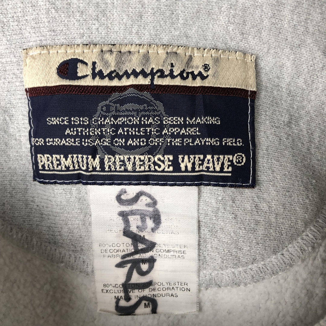 2000'S Champion Premium Reverse Weave College Sweatshirt (Men's Size M) cotton gray type Vintage Second Hand