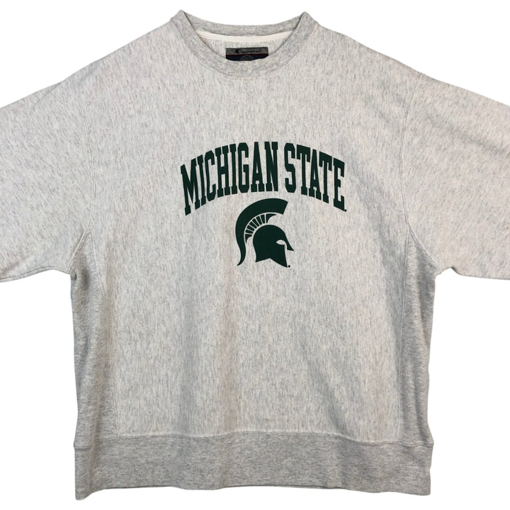 2000'S Champion Original Reverse Weave College Character Sweatshirt (Men's XL equivalent) unclear white type Vintage Second Hand