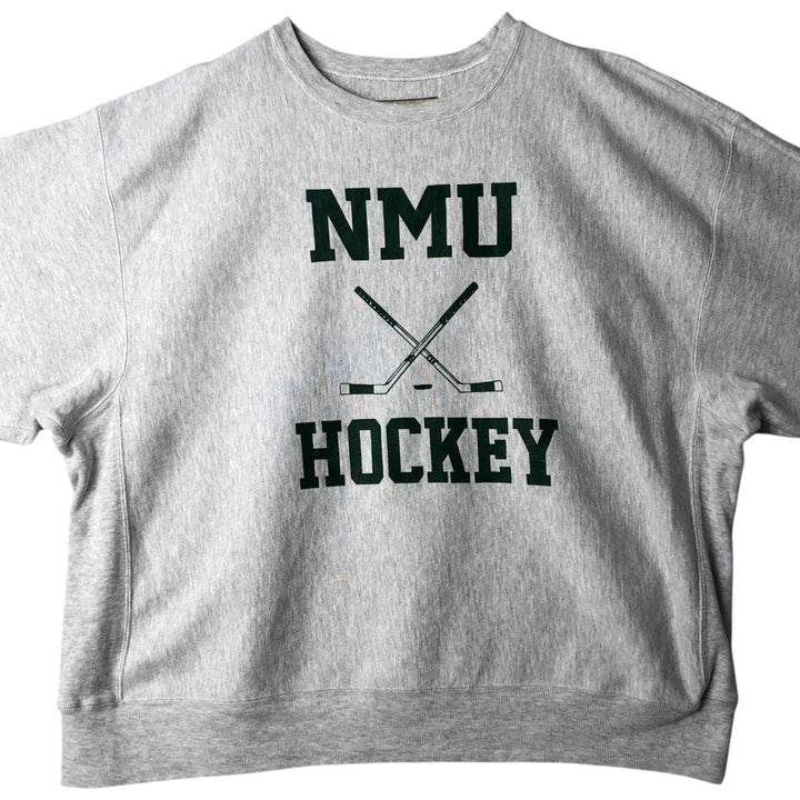 2000'S Champion Premium Reverse Weave College Sweatshirt (Men's XL equivalent) unclear white type Vintage Second Hand