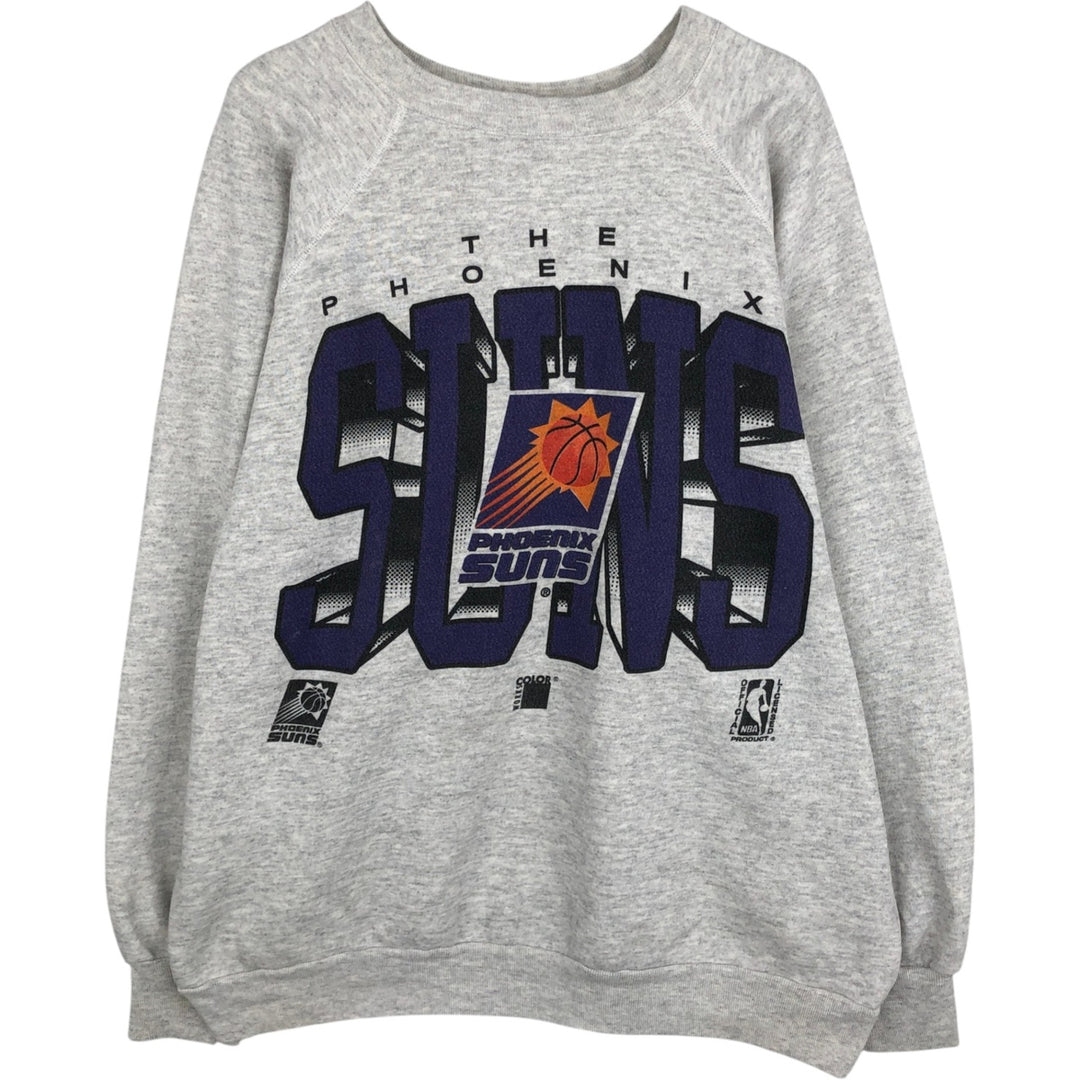 COLOR WORKS DIMENSIONALS NBA Phoenix Suns Big Size Print Sweatshirt (Men's XXXL equivalent) polyester gray type Vintage Second Hand