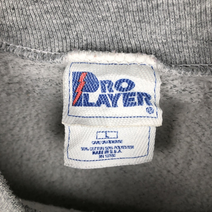 90'S PRO LAYER NFL Washington Redskins Print Sweatshirt, Made in USA, Men's Size L (Equivalent), Vintage polyester gray type Vintage Second Hand