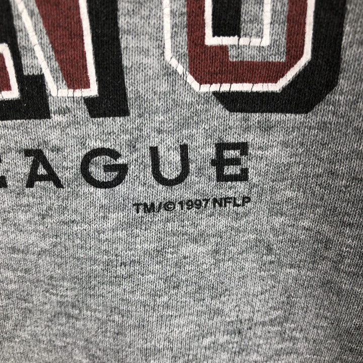90'S PRO LAYER NFL Washington Redskins Print Sweatshirt, Made in USA, Men's Size L (Equivalent), Vintage polyester gray type Vintage Second Hand