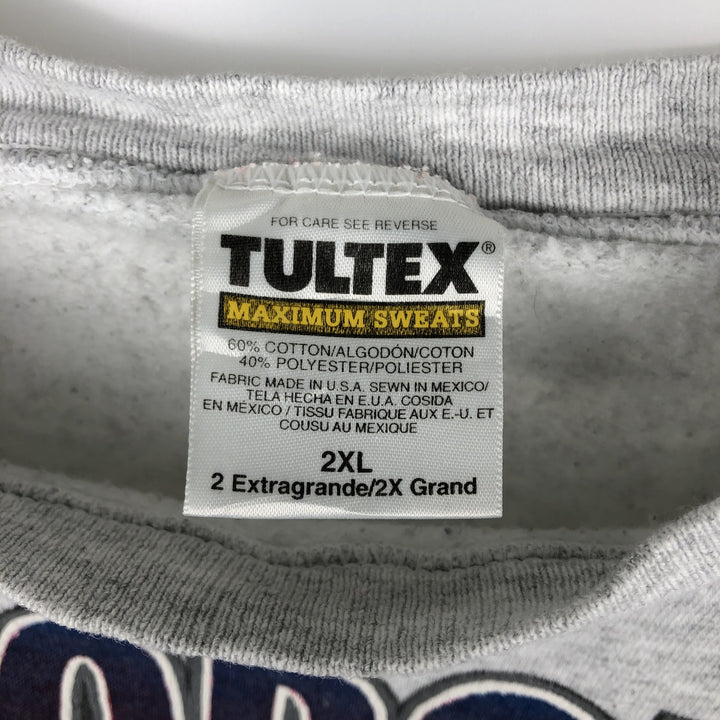 90'S Tultex Maximum Sweats NHL Colorado Avalanche Print Sweatshirt (Men's XXL equivalent) cotton gray type Vintage Second Hand