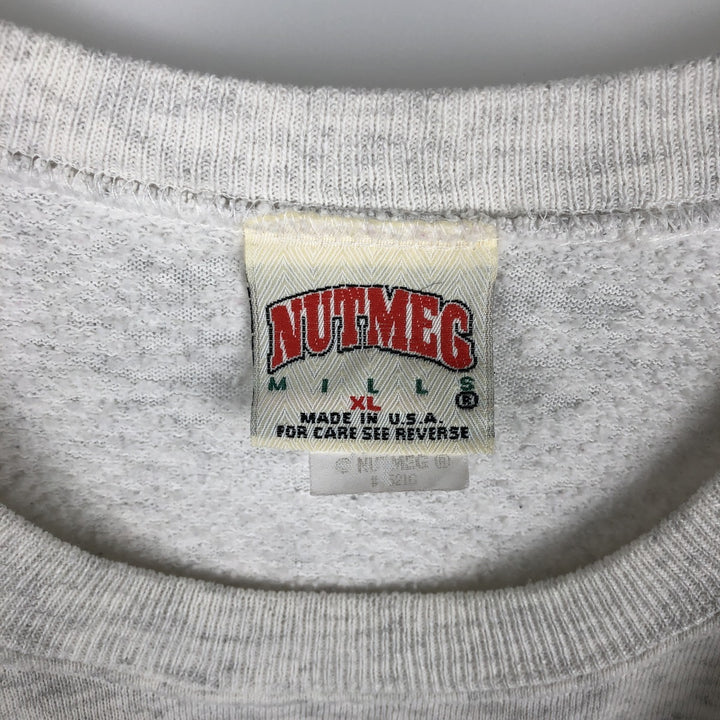 90'S Nutmeg 1994 NFL American Bowl Print Sweatshirt, Made in USA, Men's XL equivalent, Vintage cotton gray type Vintage Second Hand