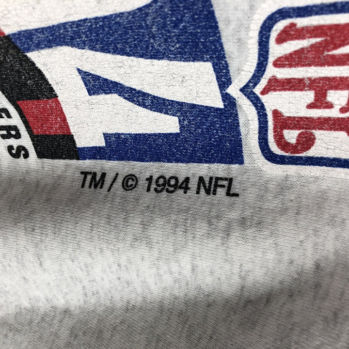 90'S Nutmeg 1994 NFL American Bowl Print Sweatshirt, Made in USA, Men's XL equivalent, Vintage cotton gray type Vintage Second Hand