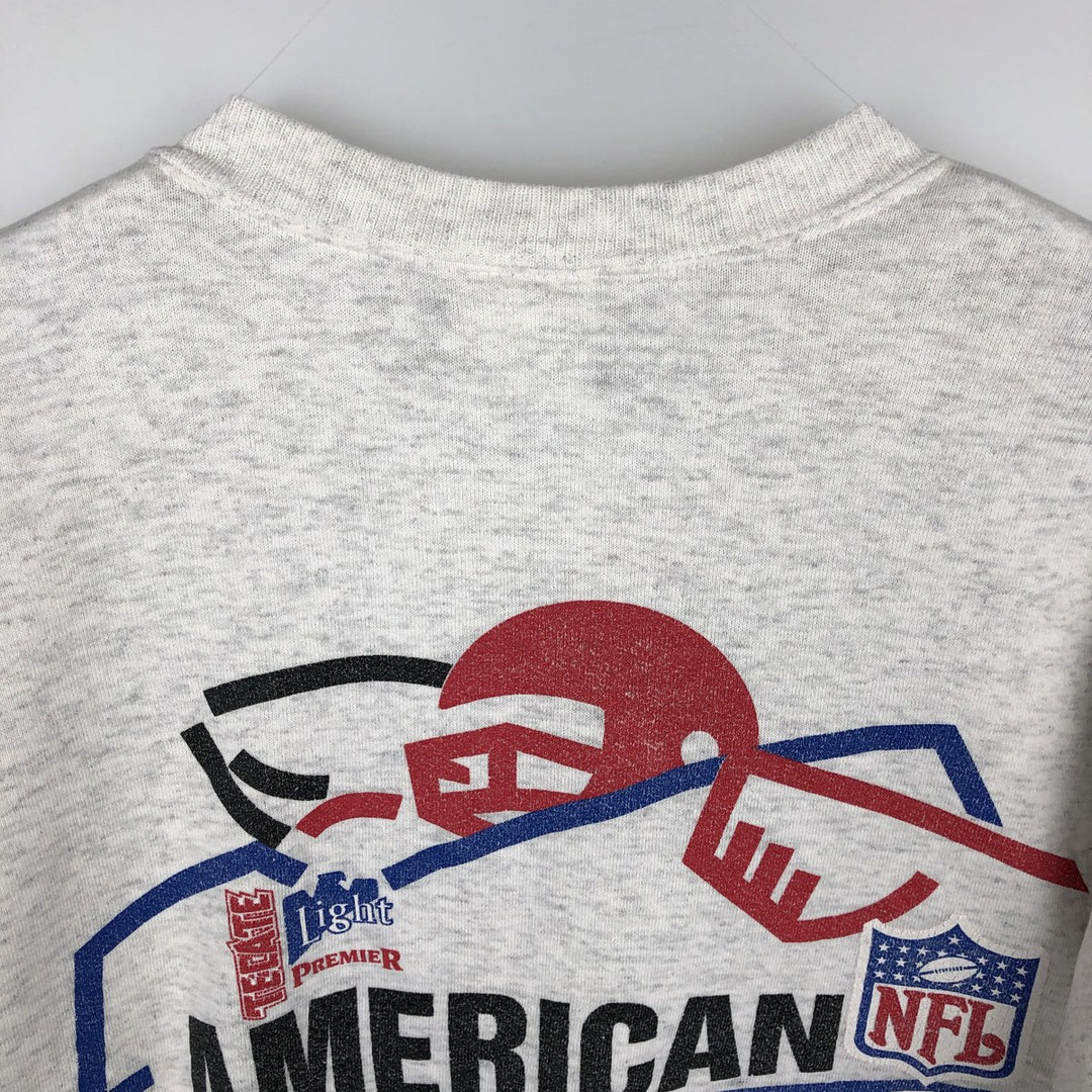 90'S Nutmeg 1994 NFL American Bowl Print Sweatshirt, Made in USA, Men's XL equivalent, Vintage cotton gray type Vintage Second Hand