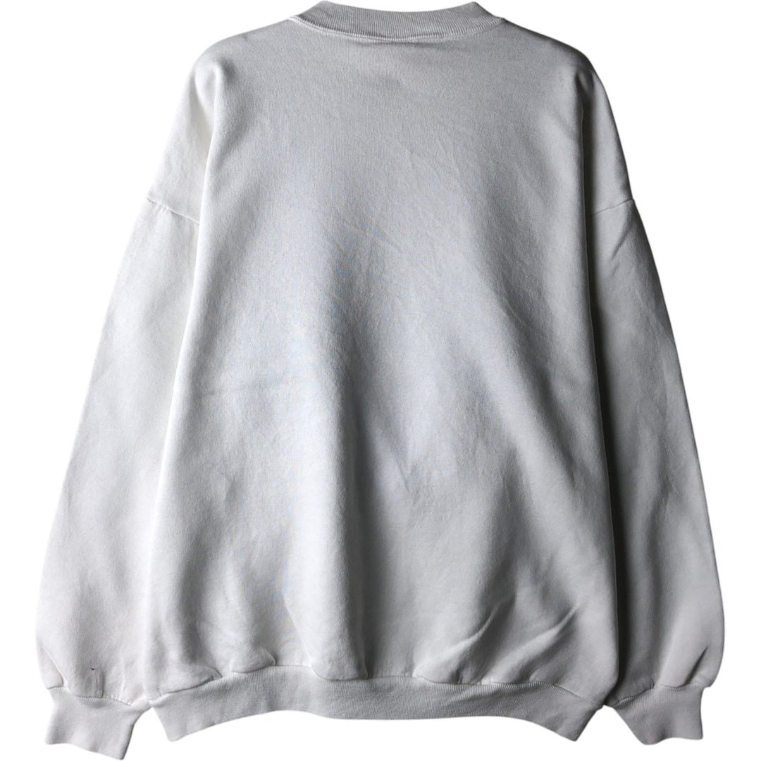 1990'S Walt Disney World Advertising Sweatshirt, Made in USA, Men's XL equivalent, Vintage polyester white type Vintage Second Hand