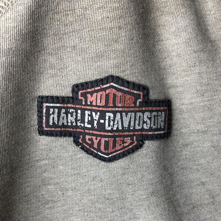 Harley-Davidson studded advertising sweatshirt, men's size L (approx.) cotton brown type Vintage Second Hand