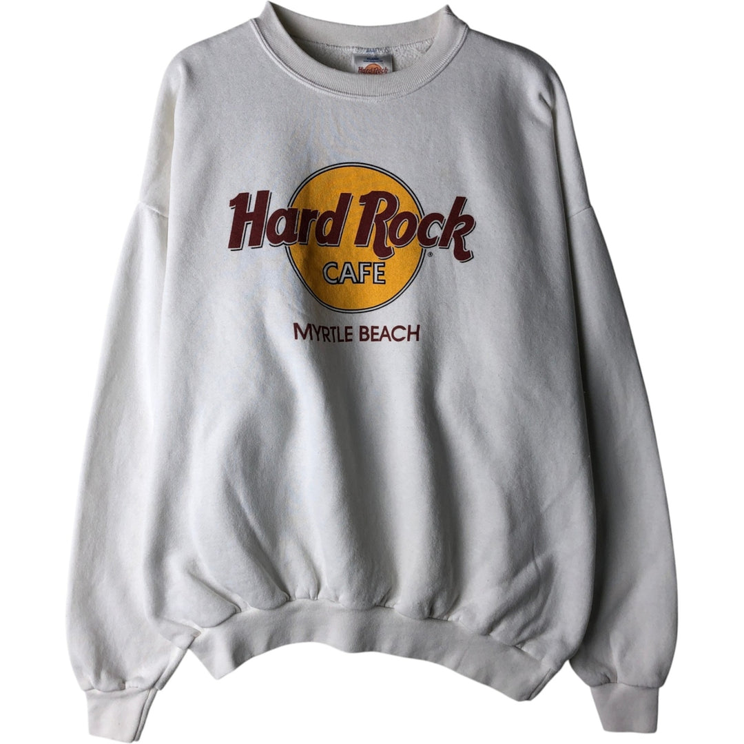 HARD ROCK CAFE Advertising Sweatshirt, Made in USA, Men's XL cotton white type Vintage Second Hand
