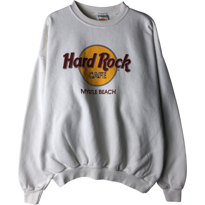 HARD ROCK CAFE Advertising Sweatshirt, Made in USA, Men's XL cotton white type Vintage Second Hand