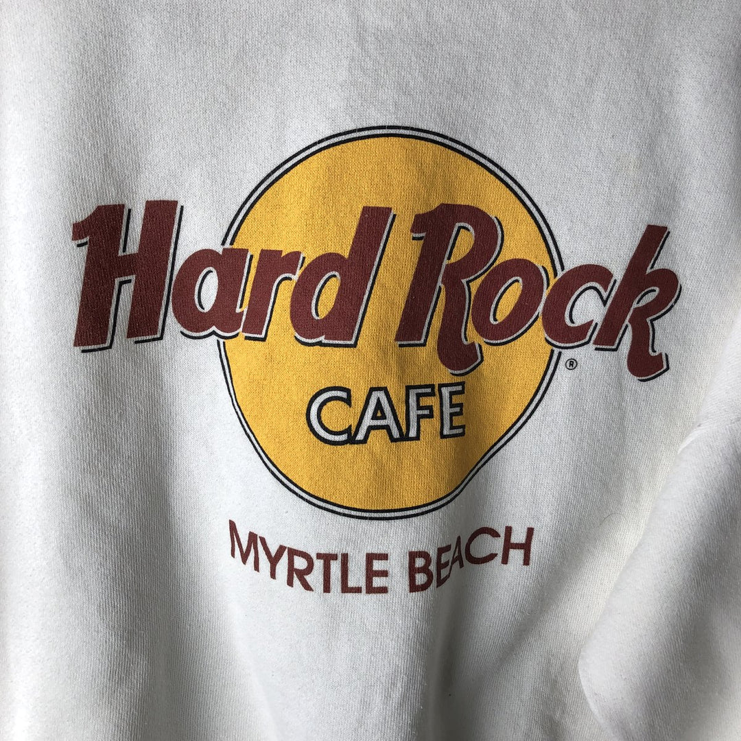HARD ROCK CAFE Advertising Sweatshirt, Made in USA, Men's XL cotton white type Vintage Second Hand