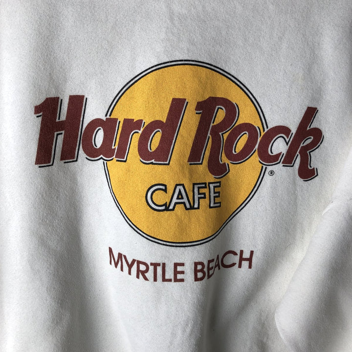 HARD ROCK CAFE Advertising Sweatshirt, Made in USA, Men's XL cotton white type Vintage Second Hand