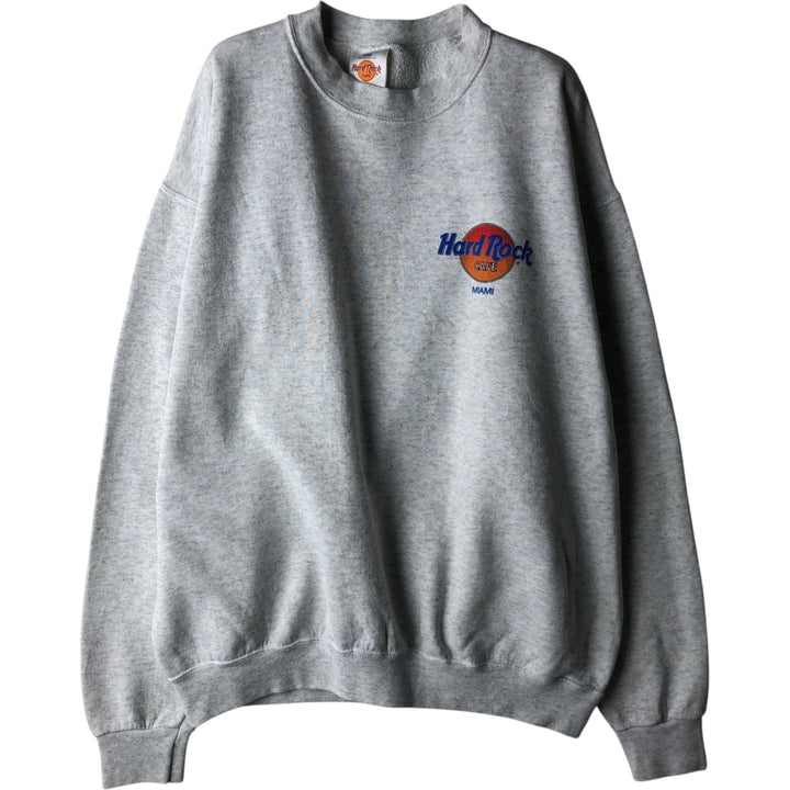 HARD ROCK CAFE Advertising Sweatshirt, Made in USA, Men's Size L polyester gray type Vintage Second Hand