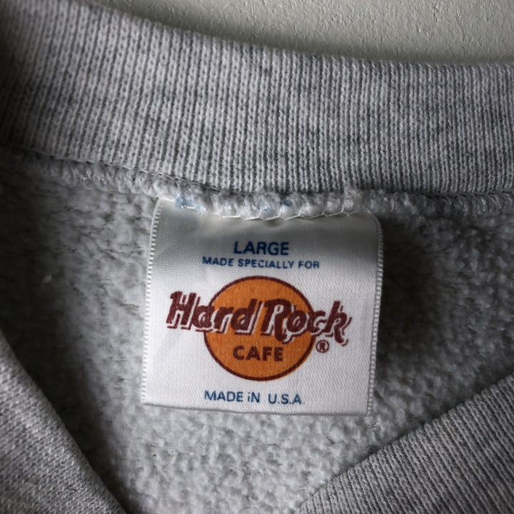 HARD ROCK CAFE Advertising Sweatshirt, Made in USA, Men's Size L polyester gray type Vintage Second Hand