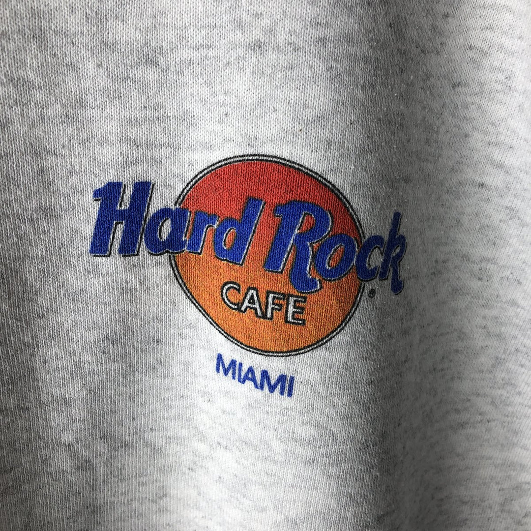 HARD ROCK CAFE Advertising Sweatshirt, Made in USA, Men's Size L polyester gray type Vintage Second Hand