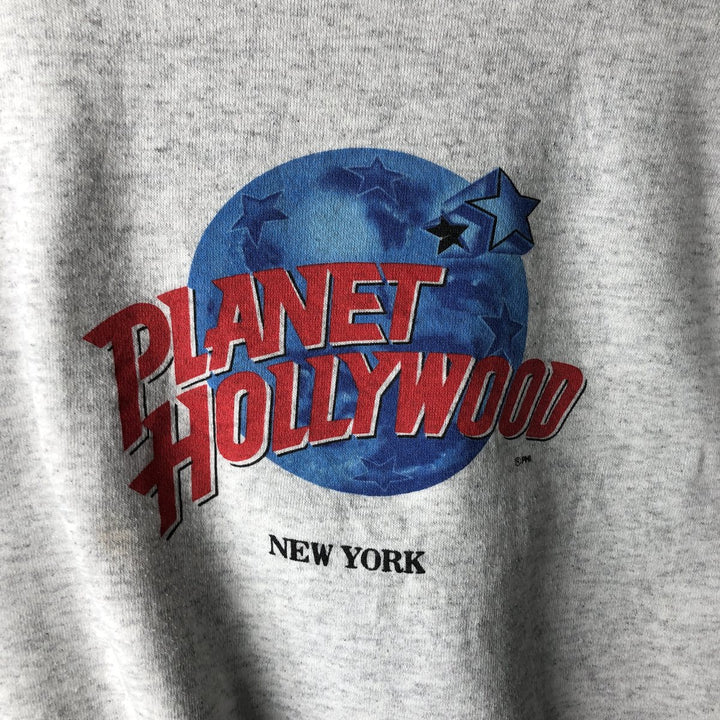 90'S Planet Hollywood Advertising Sweatshirt, Made in USA, Men's L, Vintage cotton gray type Vintage Second Hand