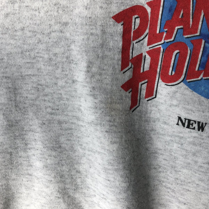 90'S Planet Hollywood Advertising Sweatshirt, Made in USA, Men's L, Vintage cotton gray type Vintage Second Hand