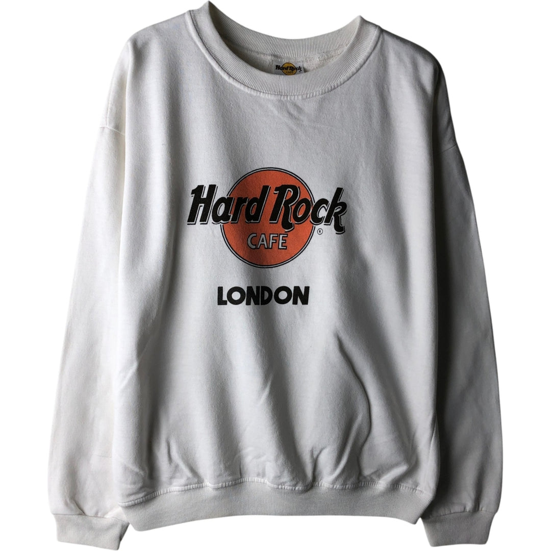 HARD ROCK CAFE Advertising Sweatshirt, Men's Size M cotton white type Vintage Second Hand