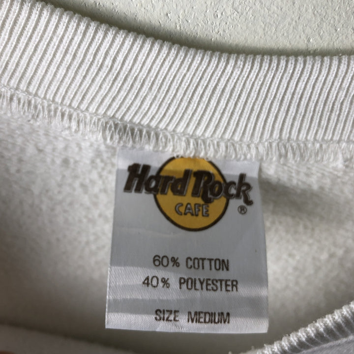 HARD ROCK CAFE Advertising Sweatshirt, Men's Size M cotton white type Vintage Second Hand