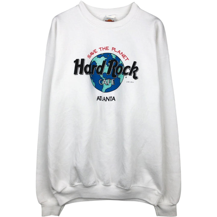 90'S Hard Rock Cafe Advertising Sweatshirt, Made in USA, Men's XL, Vintage cotton white type Vintage Second Hand