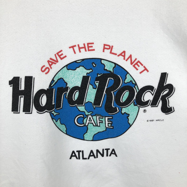 90'S Hard Rock Cafe Advertising Sweatshirt, Made in USA, Men's XL, Vintage cotton white type Vintage Second Hand