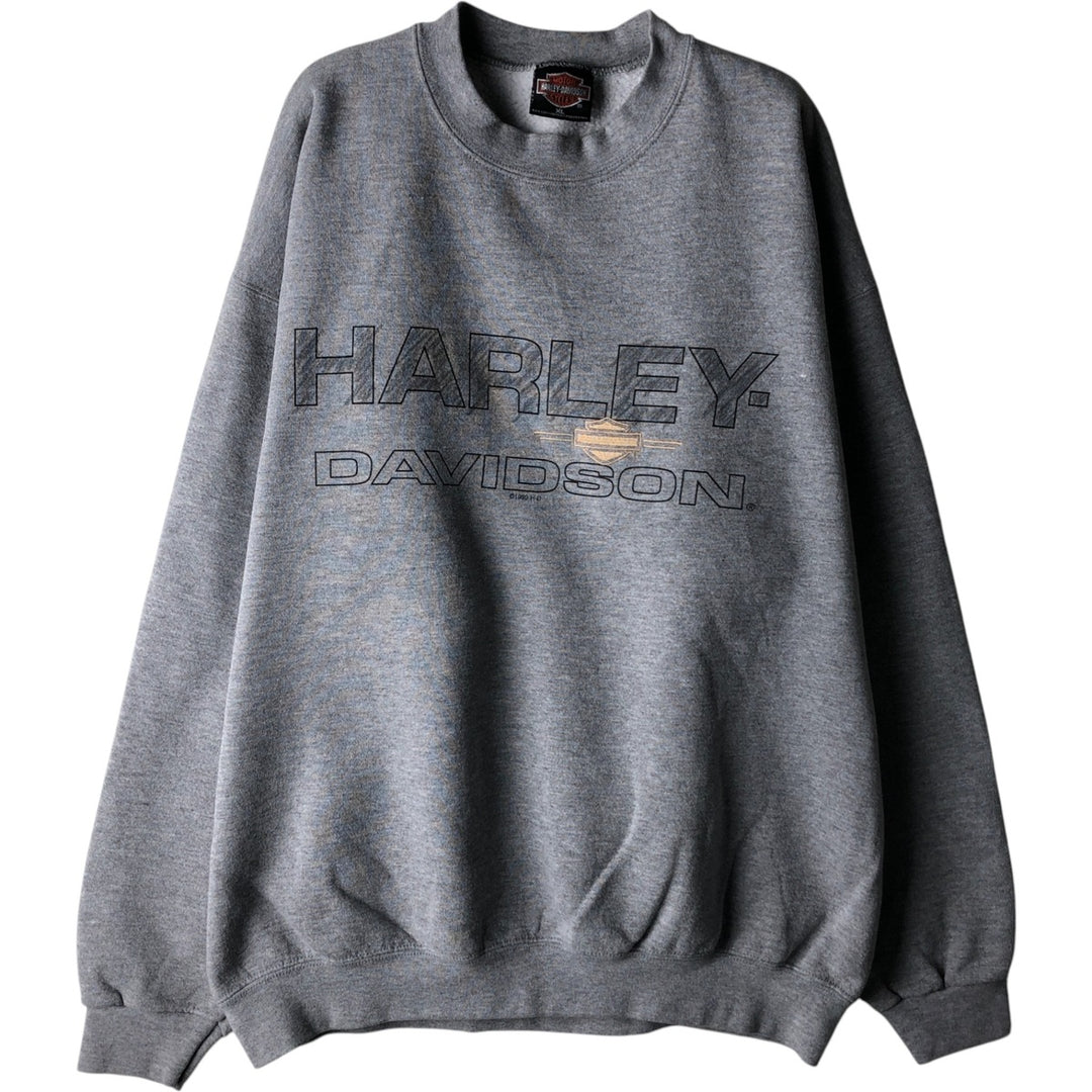 90'S Harley-Davidson Advertising Sweatshirt, Made in USA, Men's XL, Vintage cotton gray type Vintage Second Hand