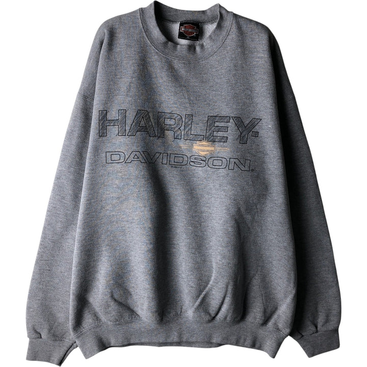 90'S Harley-Davidson Advertising Sweatshirt, Made in USA, Men's XL, Vintage cotton gray type Vintage Second Hand