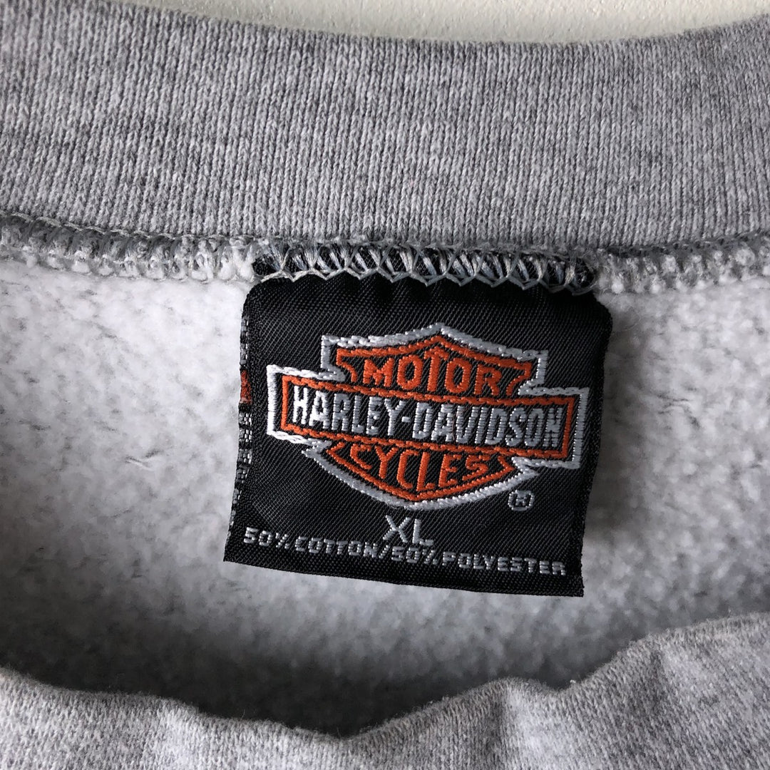 90'S Harley-Davidson Advertising Sweatshirt, Made in USA, Men's XL, Vintage cotton gray type Vintage Second Hand
