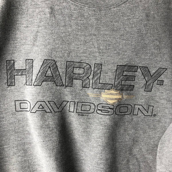 90'S Harley-Davidson Advertising Sweatshirt, Made in USA, Men's XL, Vintage cotton gray type Vintage Second Hand