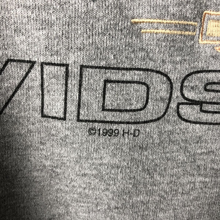 90'S Harley-Davidson Advertising Sweatshirt, Made in USA, Men's XL, Vintage cotton gray type Vintage Second Hand