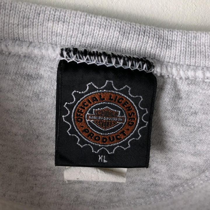 Harley-Davidson advertising sweatshirt, made in USA, men's size XL equivalent, vintage. cotton gray type Vintage Second Hand