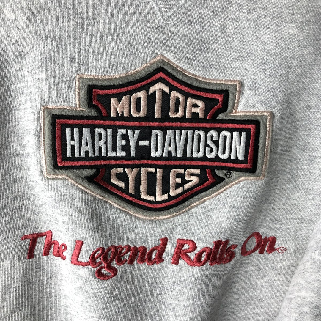 Harley-Davidson advertising sweatshirt, made in USA, men's size XL equivalent, vintage. cotton gray type Vintage Second Hand