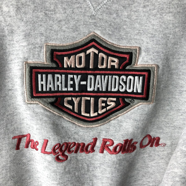 Harley-Davidson advertising sweatshirt, made in USA, men's size XL equivalent, vintage. cotton gray type Vintage Second Hand