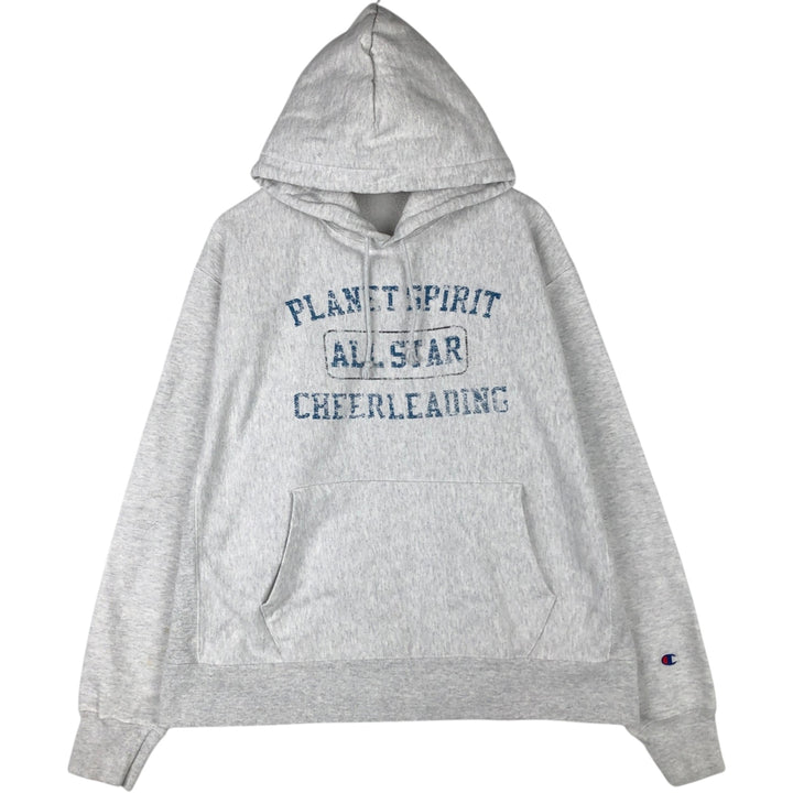 Champion REVERSE WEAVE Triple Print Sweatshirt Pullover Hoodie, Men's XL (approx.) cotton gray type Vintage Second Hand