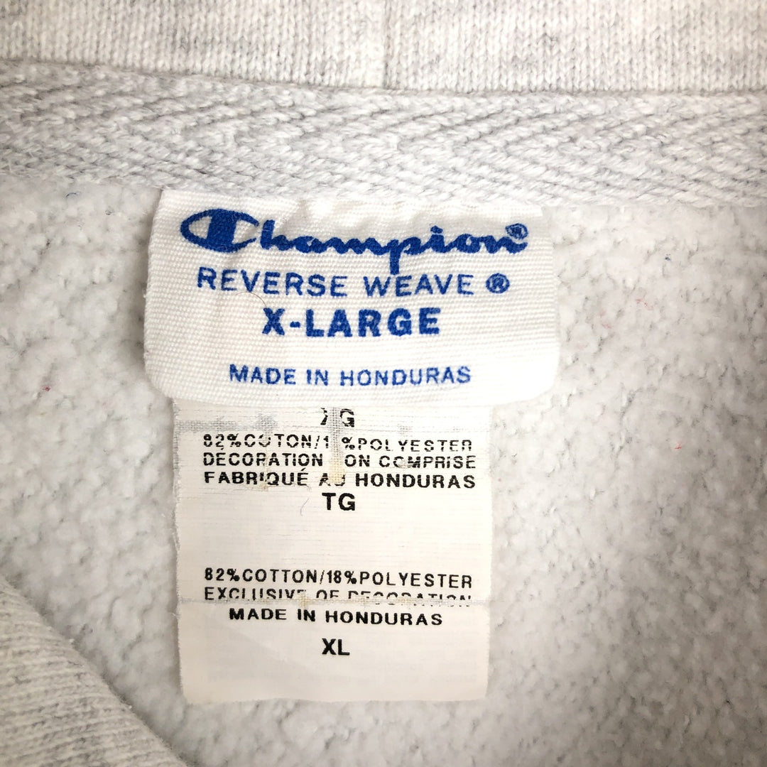 Champion REVERSE WEAVE Triple Print Sweatshirt Pullover Hoodie, Men's XL (approx.) cotton gray type Vintage Second Hand