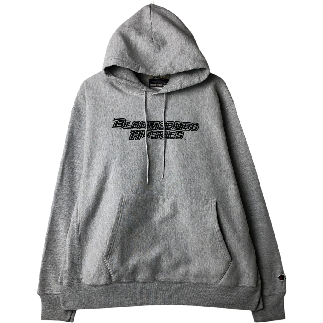 Champion Premium Reverse Weave Animal Print Sweatshirt Pullover Hoodie (Men's XL equivalent) cotton gray type Vintage Second Hand
