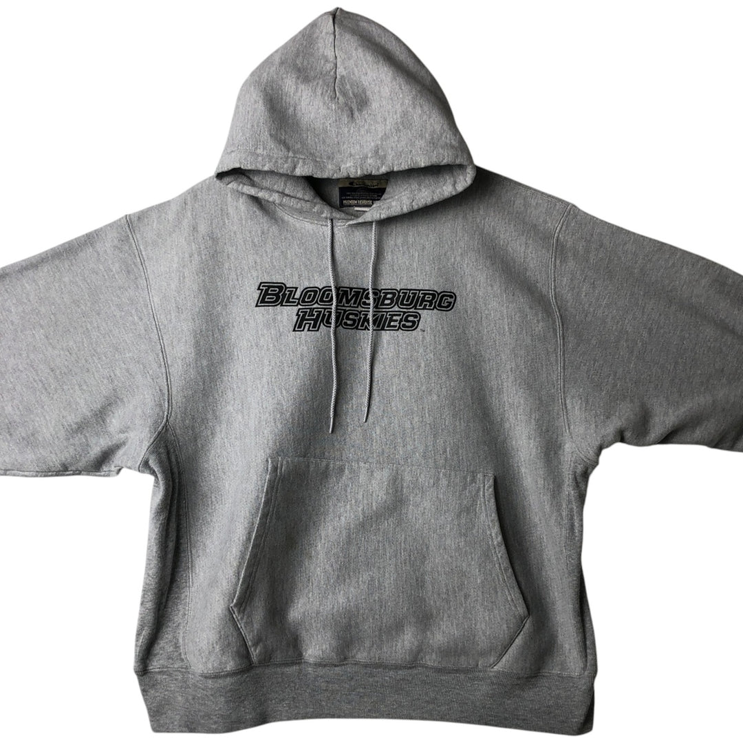 Champion Premium Reverse Weave Animal Print Sweatshirt Pullover Hoodie (Men's XL equivalent) cotton gray type Vintage Second Hand