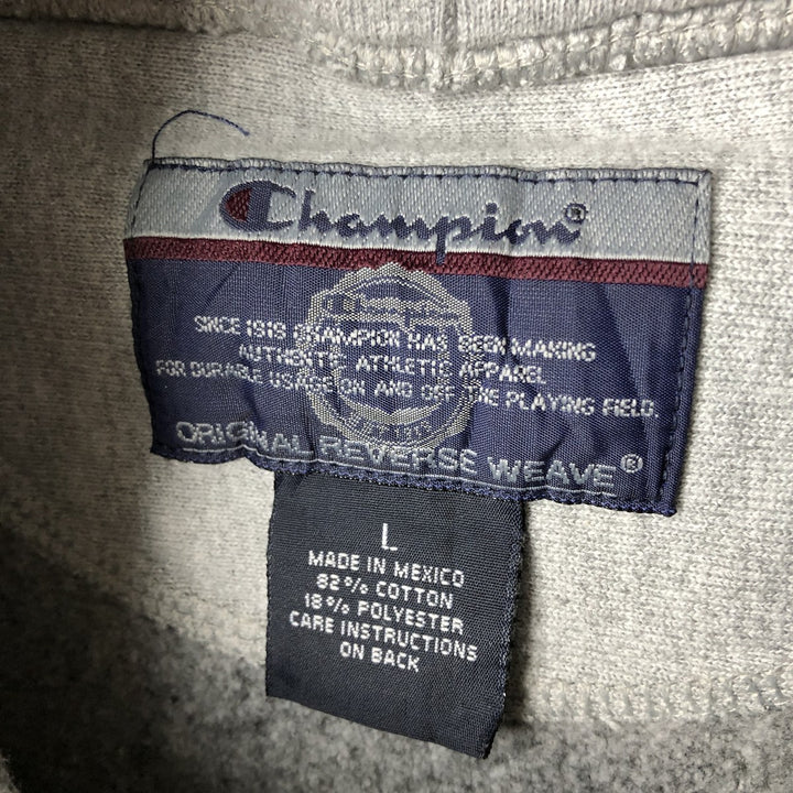 2000'S Champion Original Reverse Weave College Pullover Hoodie, Men's Size L cotton gray type Vintage Second Hand